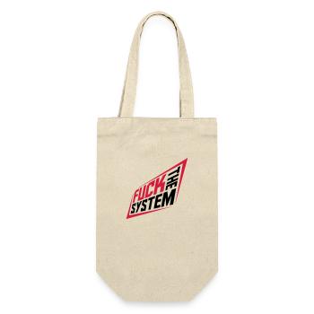 Fuck the system Revolution - Geschenkbeutel für Flaschen - Natur - Vorne