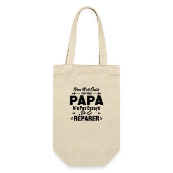 Papa Essayé de le Réparer, Cadeau Papa Bricoleur - Sac à bouteille - nature - Devant