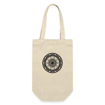 Geometric Flowers Mandala Round Pattern Shape - Gift Bag for Bottles - nature - Front