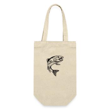 Vintage Trout Elegant char in the jump - Gift Bag for Bottles - nature - Front