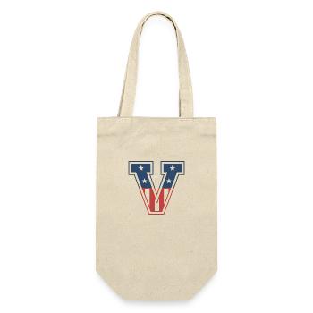 Letter V USA - Gift Bag for Bottles - nature - Front