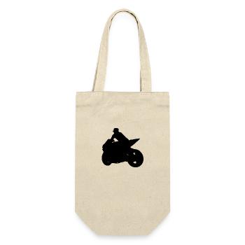Motorrad - Geschenkbeutel für Flaschen - Natur - Vorne