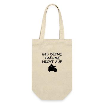 Motorrad - Geschenkbeutel für Flaschen - Natur - Vorne