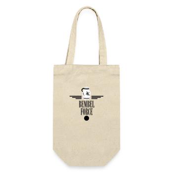 Bembel Force! 100% Hessen #069 #FrankfurtLiebe - Geschenkbeutel für Flaschen - Natur - Vorne