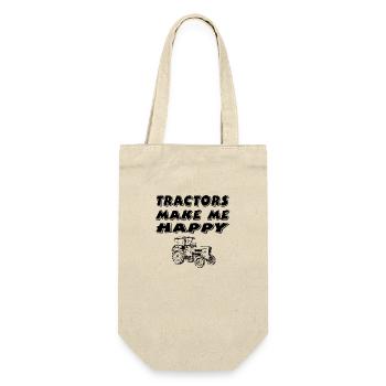Traktor - Geschenkbeutel für Flaschen - Natur - Vorne