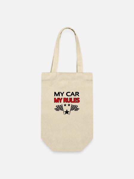 Auto - Geschenkbeutel für Flaschen - Natur