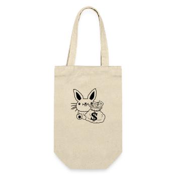 Sac d’argent riches billets de banque de lapin de Pâques - Sac à bouteille - nature - Devant
