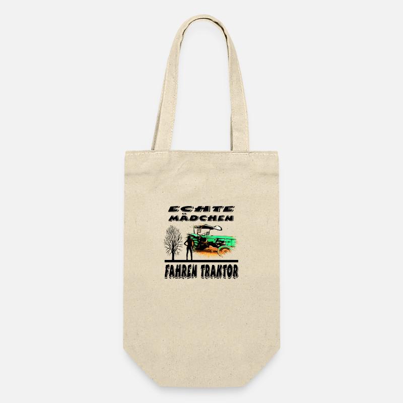Traktor - Geschenkbeutel für Flaschen - Natur