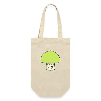 Mushroom green, green mushrooms - Gift Bag for Bottles - nature - Front