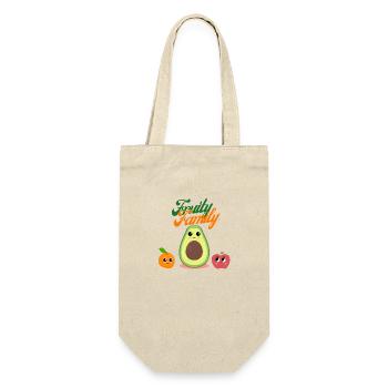 Fruity Family Vegan Fruit Vegetables - Gift Bag for Bottles - nature - Front
