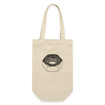 Schraubenmutter mit vintage Oberfläche - Geschenkbeutel für Flaschen - Natur - Vorne