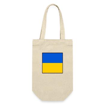 UKRAINE FLAG - Gift Bag for Bottles - nature - Front