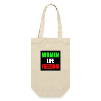 Women life freedom - Geschenkbeutel für Flaschen - Natur - Vorne