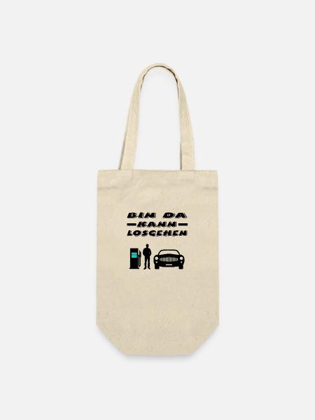 Auto - Geschenkbeutel für Flaschen - Natur