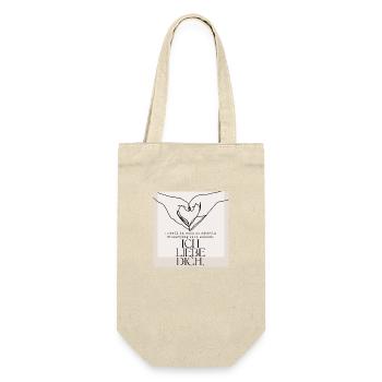 Ich liebe dich mein Dickkopf - Liebeserklärung - Geschenkbeutel für Flaschen - Natur - Vorne