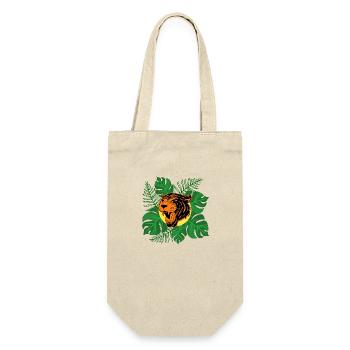 Tiger Jungle Roar Monstera Feuilles Cadeau - Sac à bouteille - nature - Devant