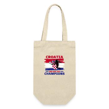 Croatia Football 2022 supporter of Croatia footbal - Gift Bag for Bottles - nature - Front