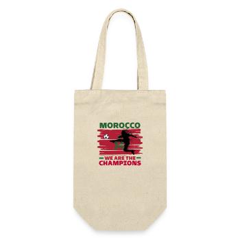 Morocco Football 2022 supporter of Morocco footbal - Gift Bag for Bottles - nature - Front