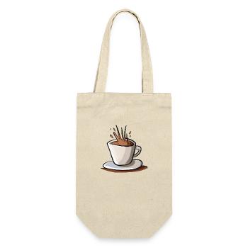 Coffee Illustration Gift Idea for Coffee Drinkers - Gift Bag for Bottles - nature - Front