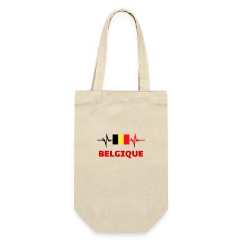 Belgique Football 2022 battement de cœur - Sac à bouteille - nature - Devant