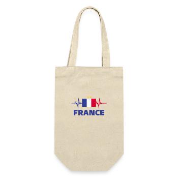 France Football 2022 battement de cœur France - Sac à bouteille - nature - Devant