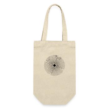 Geometric Circle Optical 3D Line Illusion - Gift Bag for Bottles - nature - Front