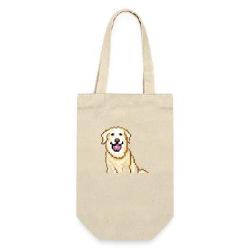 Golden Retriever Pixelated Pixel Dog - Gift Bag for Bottles - nature - Front