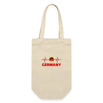 Germany Football 2022 deutshland Heartbeat Germany - Gift Bag for Bottles - nature - Front