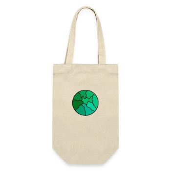 Grüne Blätter - Geschenkbeutel für Flaschen - Natur - Vorne