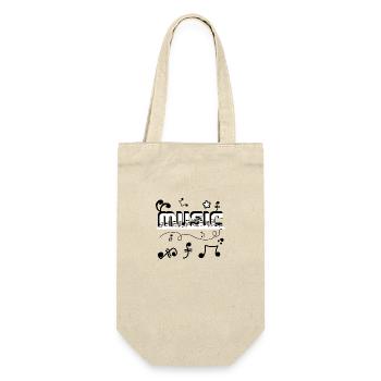 Music word text art - Graffiti and doodle style - Gift Bag for Bottles - nature - Front
