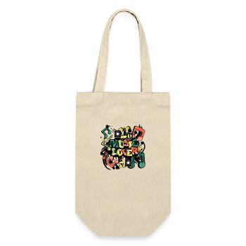 Music Lover text art - Graffiti grunge style - Gift Bag for Bottles - nature - Front