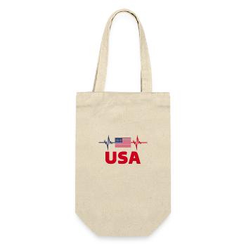 United States of America Football 2022 Heartbeat - Gift Bag for Bottles - nature - Front