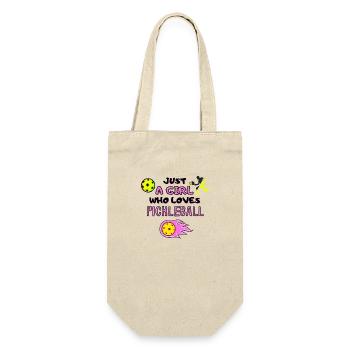 Funny Pickleball Player Just A Girl Who Loves Pick - Gift Bag for Bottles - nature - Front