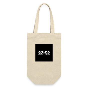 "23:32" - Geschenkbeutel für Flaschen - Natur - Vorne