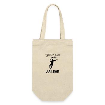 Je peux pas j'ai badminton - Sac à bouteille - nature - Devant