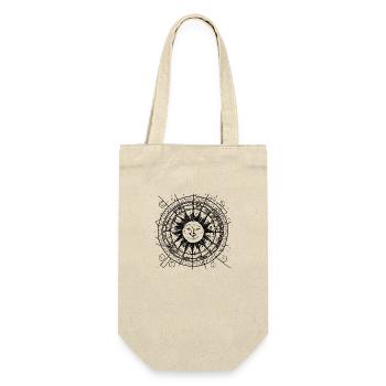 Sun Moon Mosaic Astrology mystical symbol 4 - Gift Bag for Bottles - nature - Front