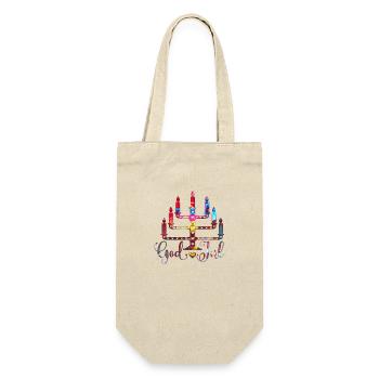 Frohe Weihnachten Weihnachten Weihnachten Urlaub Winter Santa Nordic - Geschenkbeutel für Flaschen - Natur - Vorne
