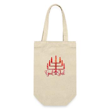 Merry Christmas Christmas xmas holiday winter santa nordic - Gift Bag for Bottles - nature - Front
