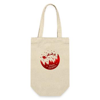 Frohe Weihnachten Weihnachten Weihnachten Urlaub Winter Santa Nordic - Geschenkbeutel für Flaschen - Natur - Vorne