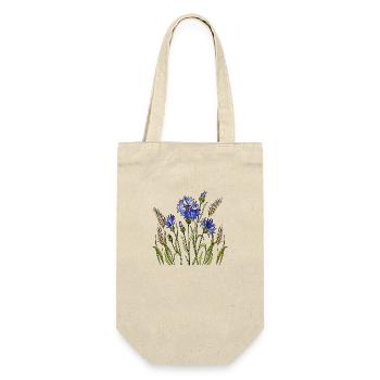 Blumen - Geschenkbeutel für Flaschen - Natur - Vorne