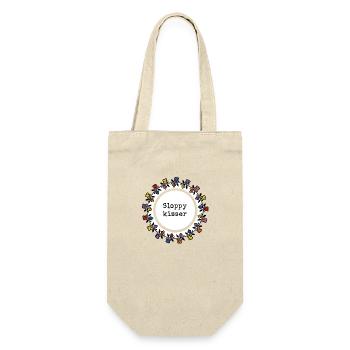 Sloppy kisser - Gift Bag for Bottles - nature - Front