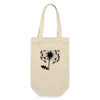 Pusteblume Löwenzahn Geschenkidee - Geschenkbeutel für Flaschen - Natur - Vorne