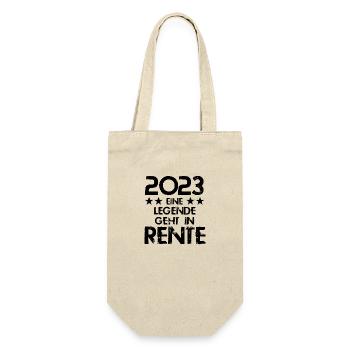 2023 eine Legende geht in Rente - Geschenkbeutel für Flaschen - Natur - Vorne