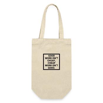 Good work isn t cheap cheap work isn t good - Gift Bag for Bottles - nature - Front