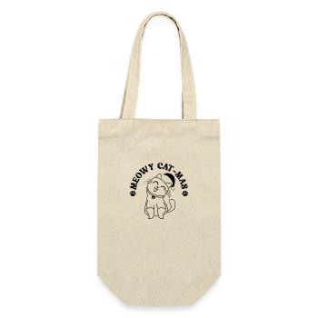 Meowy Cat Mas - Gift Bag for Bottles - nature - Front