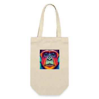 Illustration d’un portrait de chimpanzé - Sac à bouteille - nature - Devant