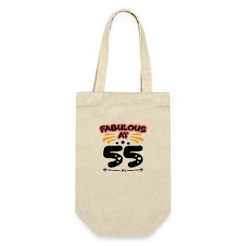 Fabulous At 55 - Gift Bag for Bottles - nature - Front
