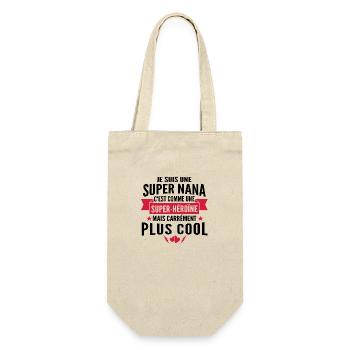 je suis une super nana / cadeau fille - Sac à bouteille - nature - Devant