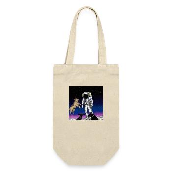 Dogs and Astronaut - Geschenkbeutel für Flaschen - Natur - Vorne