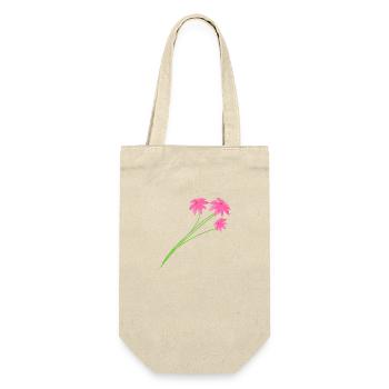 Three Pink Flowers Symbol - Gift Bag for Bottles - nature - Front